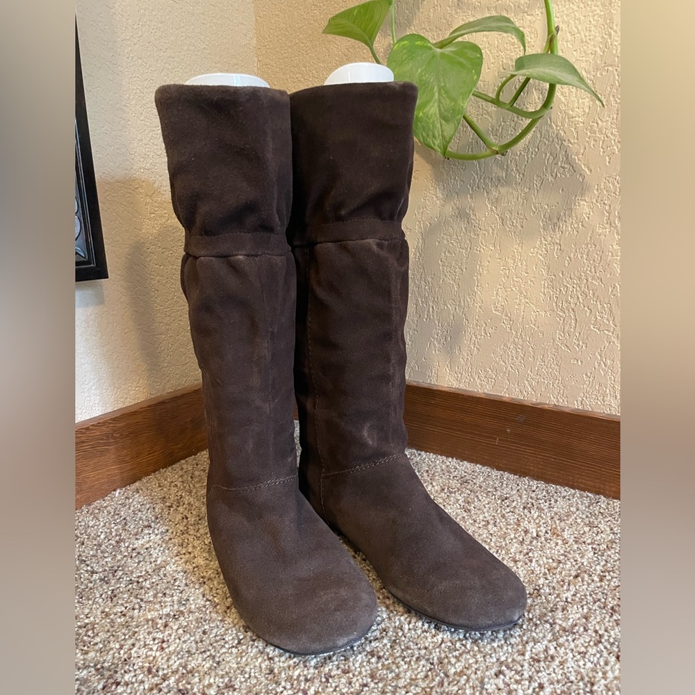 Brown Scrunch Boot by Nine West